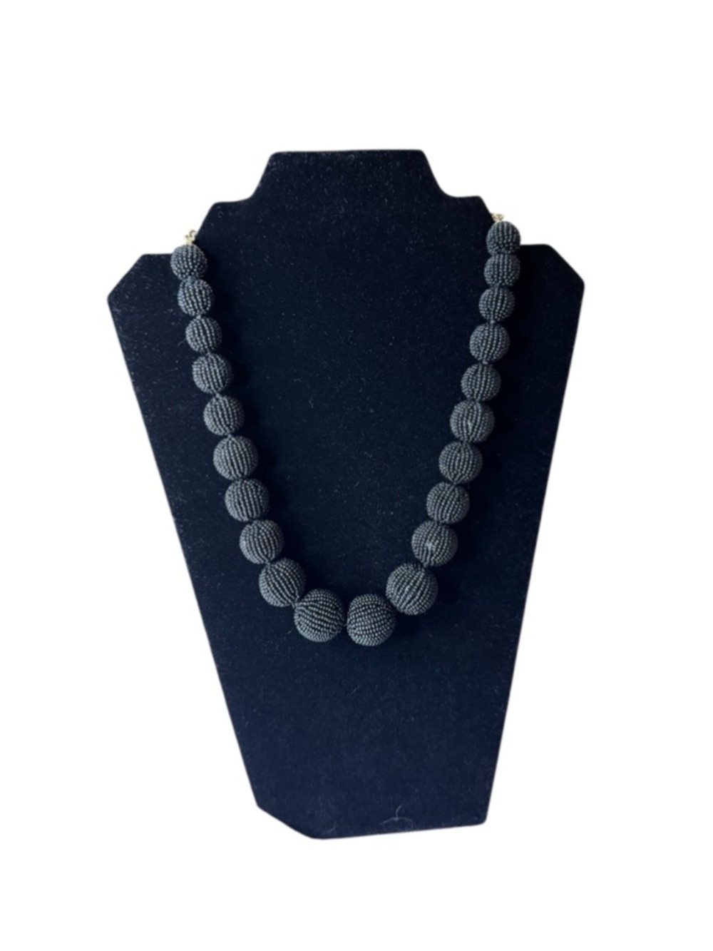 Women's J.Crew Black Beaded Statement Necklace One Size